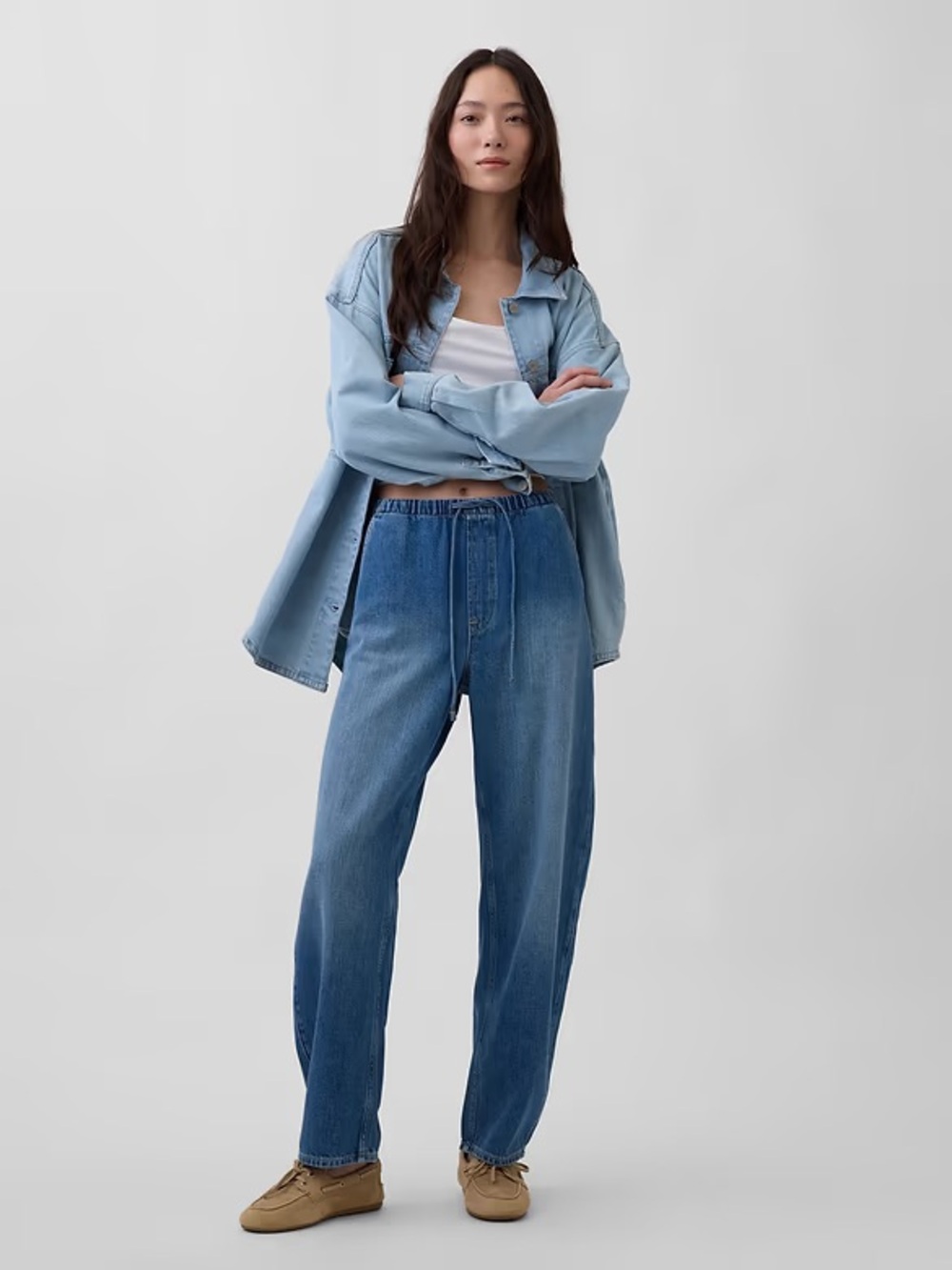 GAP High Rise Easy Barrel Jeans
